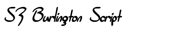 SF Burlington Script font preview